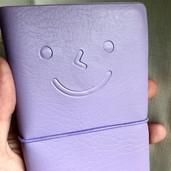 Mini Smiley Adorable Diary Faux Leather Notebook - Picture 7 of 7